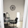 Wallity Enzoclock - S015 Reloj de pared decorativo de metal negro